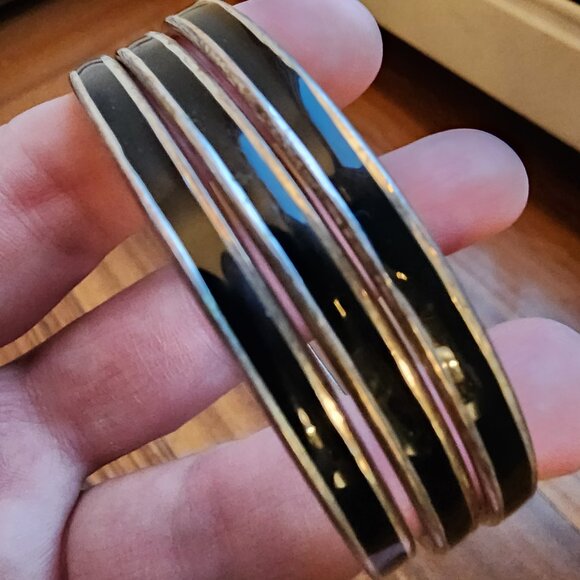 Etsy Black/Gold Bangle Bracelet Set - Picture 10 of 14
